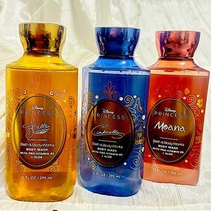 Disney Princess Collection BODY WASH by BBW. Bell, Cinderella & Moana. Brand new